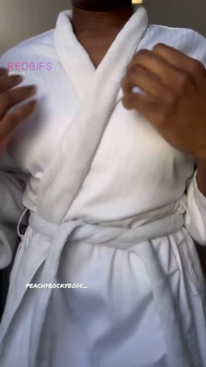 Hard Nipples Poppin' Thru Robe, Beggin' for Your Tongue! 🔥🍒