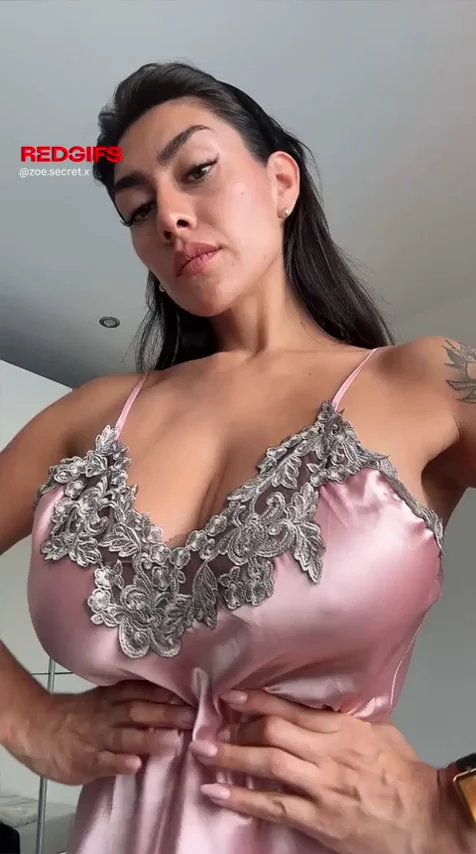 Busty Latina Tease Unveils Massive Tits in Pink Lace