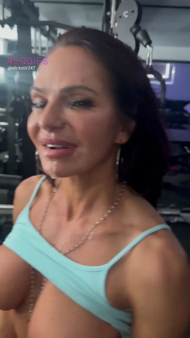 Gym MILF Slut Gets Tits Cum-Blasted