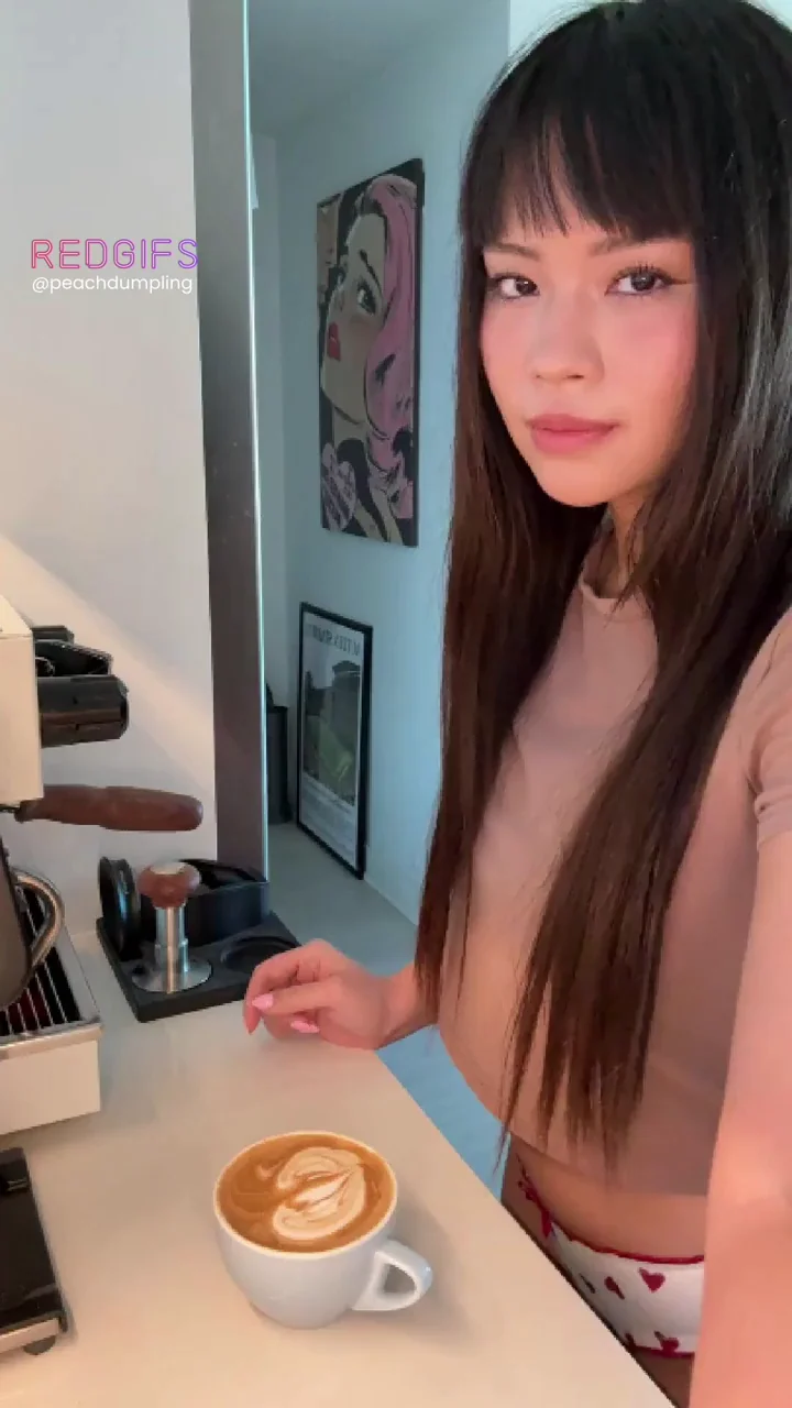 Stripping before trying my horrible latte art