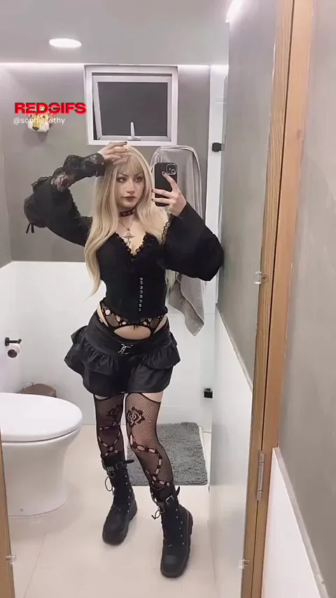 I dress well with a net, but I know you want to unwrap and see my fuckable goth body