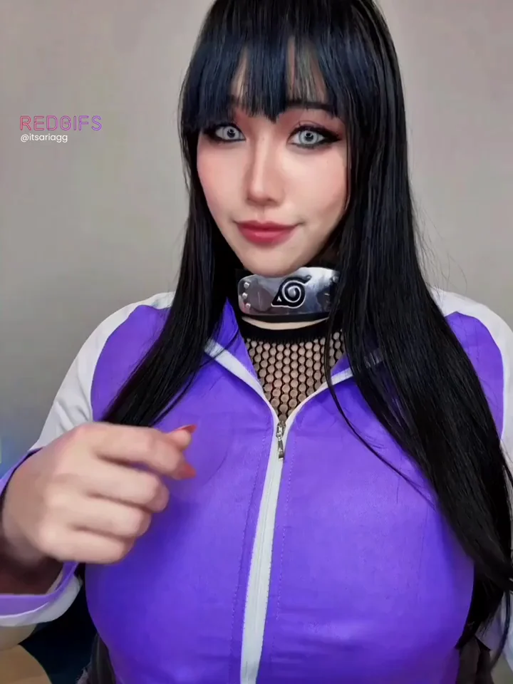 Hinata Cosplay Tease by Aria 💜🍈🍈