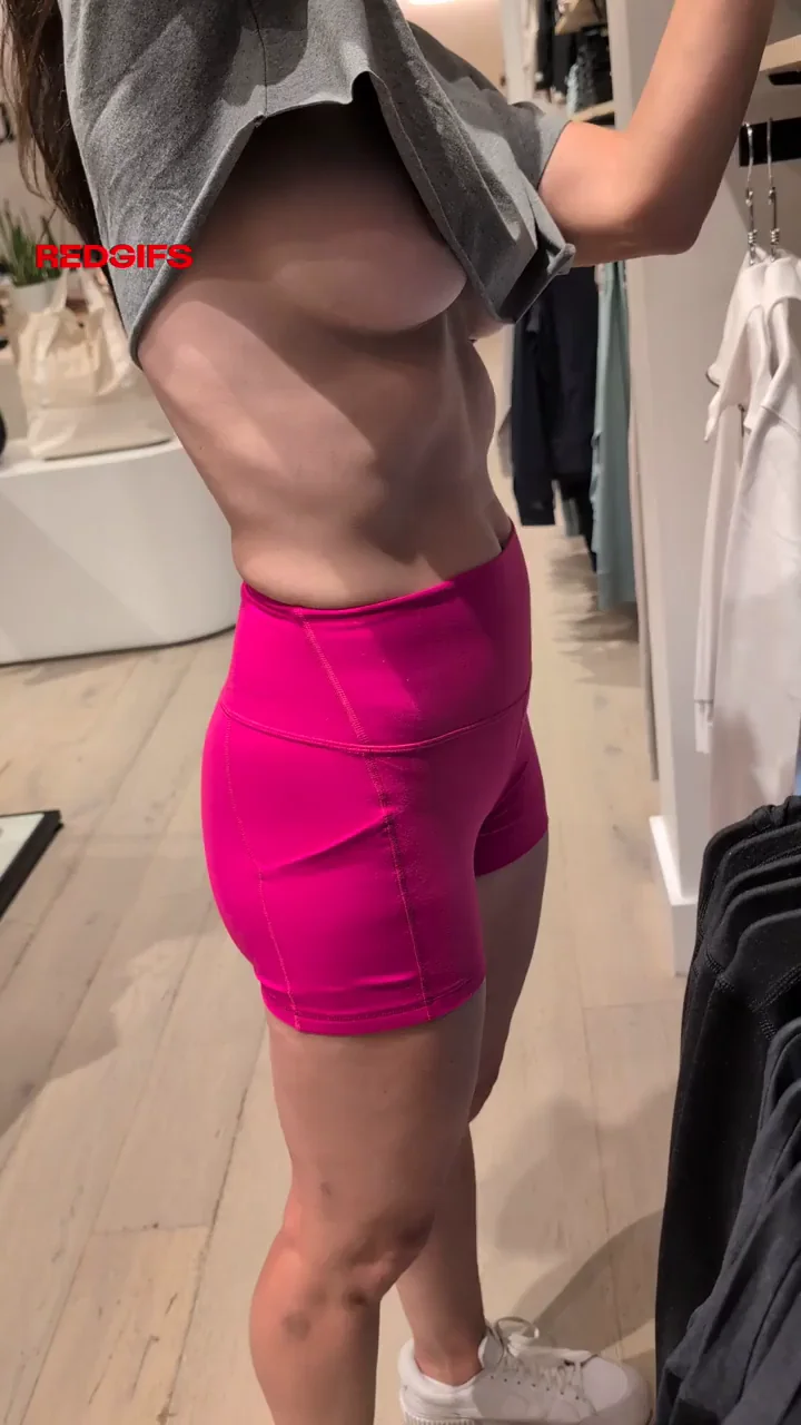 Dared to shop in a short crop top [f]