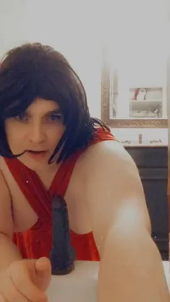 Practice Makes Perfect 🍆💦 Trans Slut Sucking Dildo