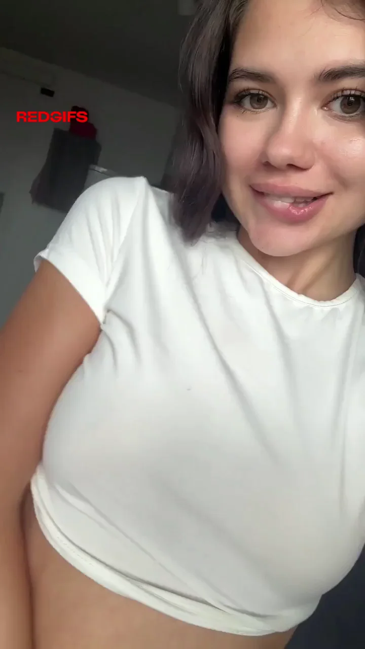 Braless Babe Teasing in Tight White Top 😍👙