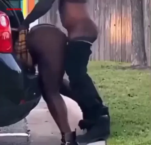 Outdoor BBC Serving That Phat Black Booty