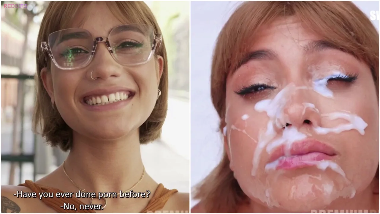 Safety Inspector Drowns Glasses-Slut Latina in Sticky Bukkake Fine