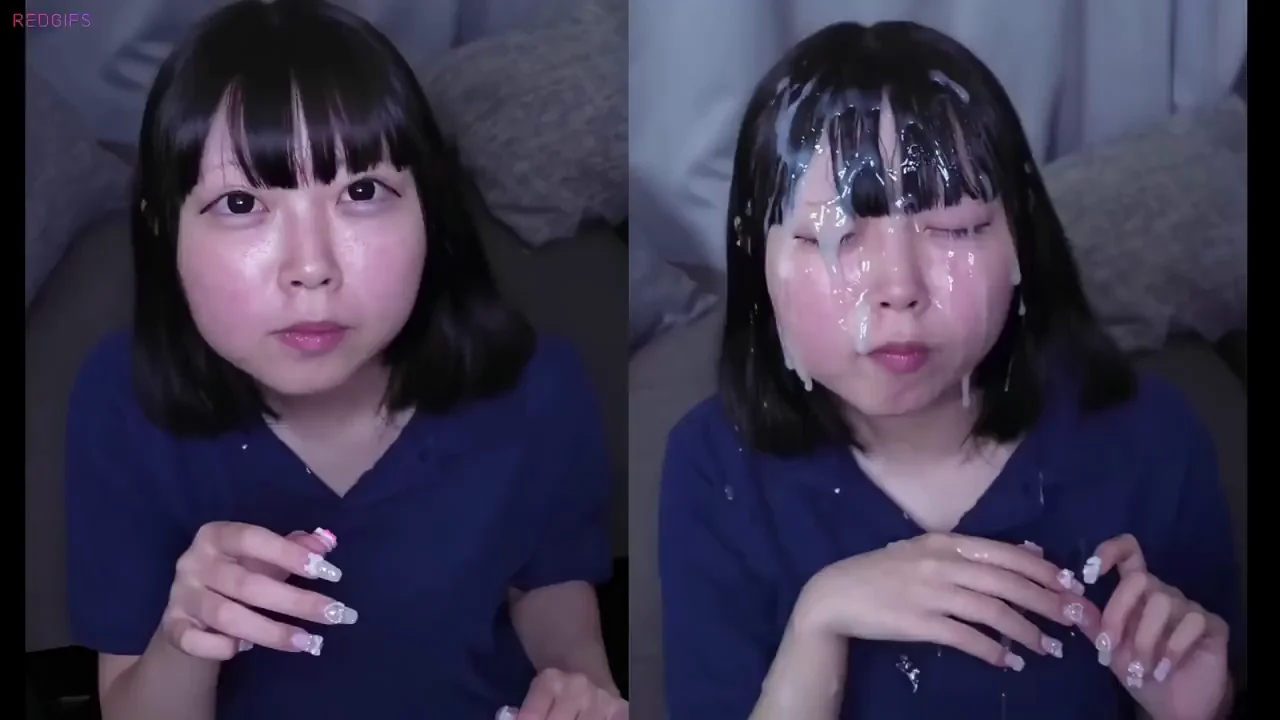Shy Japanese Amateur Chick Drowned in Sticky Bukkake Glaze