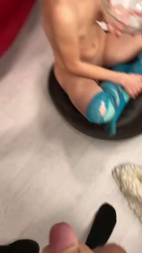 POV: Teen Slut Gets Bukkake Blasted 💦👅