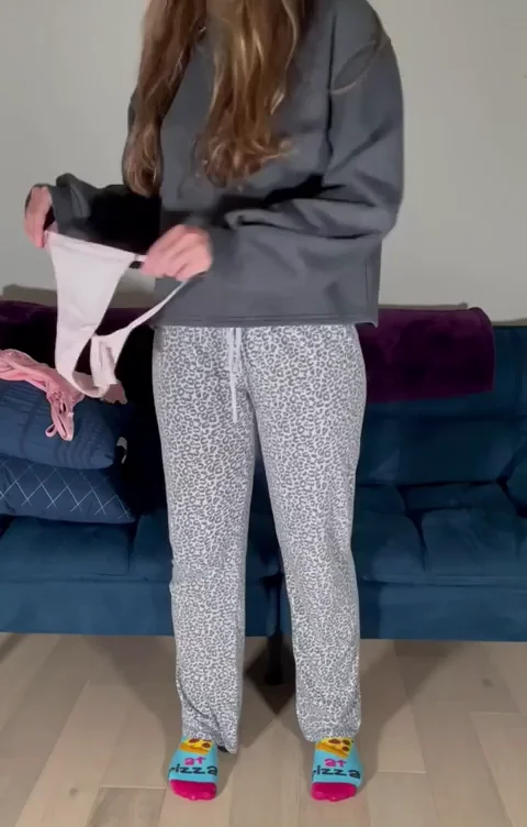 Slutty TikTok Babe Trying On Tiny Panties