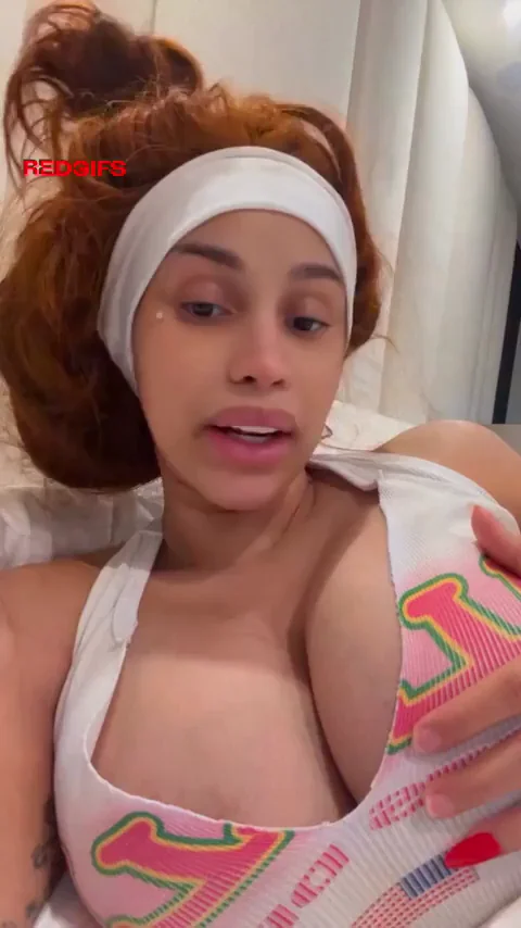 Cardi B's Massive Tits Tease in Tight Tank