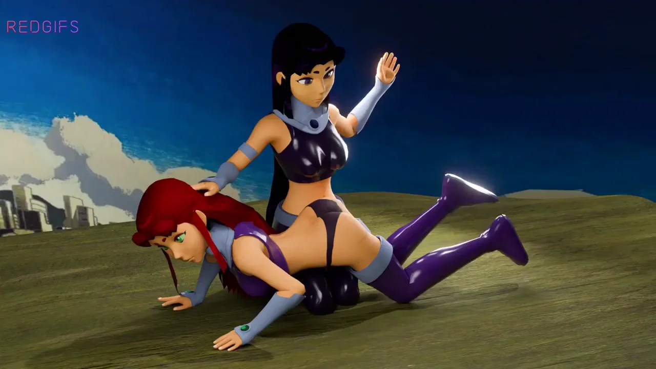 Blackfire spanking Starfire (KinkBlink)