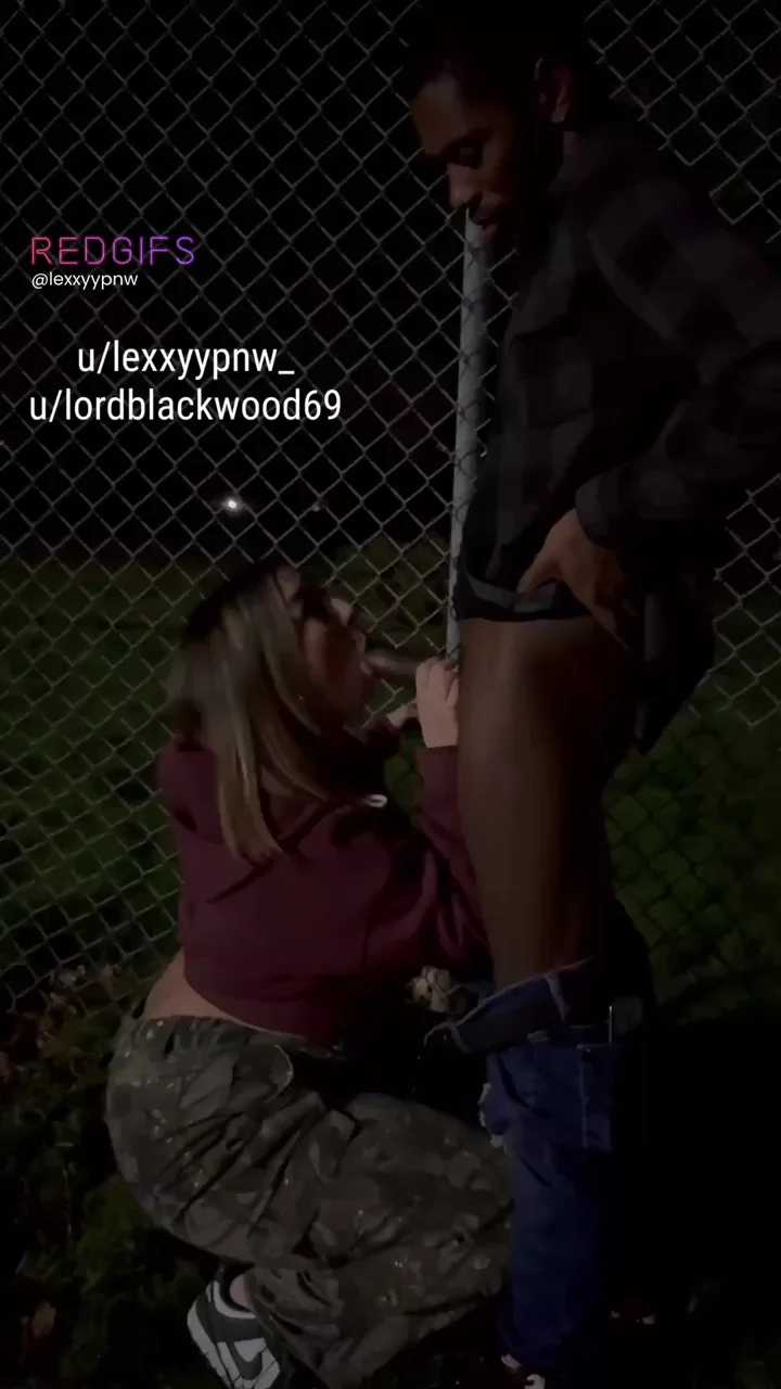 Hotwife Slurps Massive BBC Behind School Fence 😈🍆💦