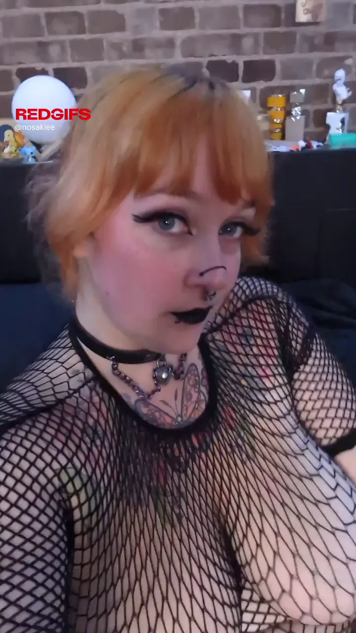 Stoner Goth GF's Massive Tits Tease 🔥🍃