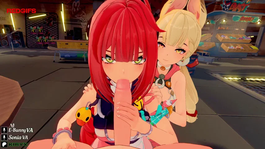 Yuzuha &amp; Alice - Blowjob (@_KiRyX)