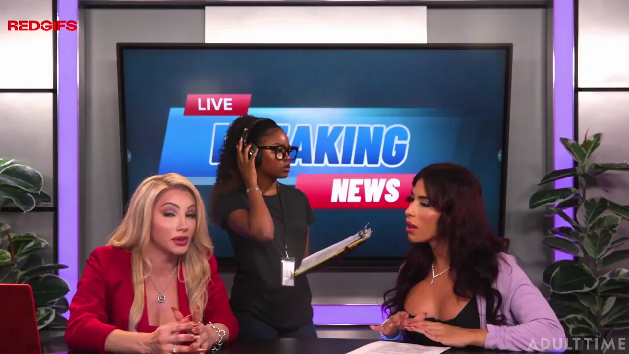 What happens when two gorgeous news anchors go live... and their producer hides under the desk?
