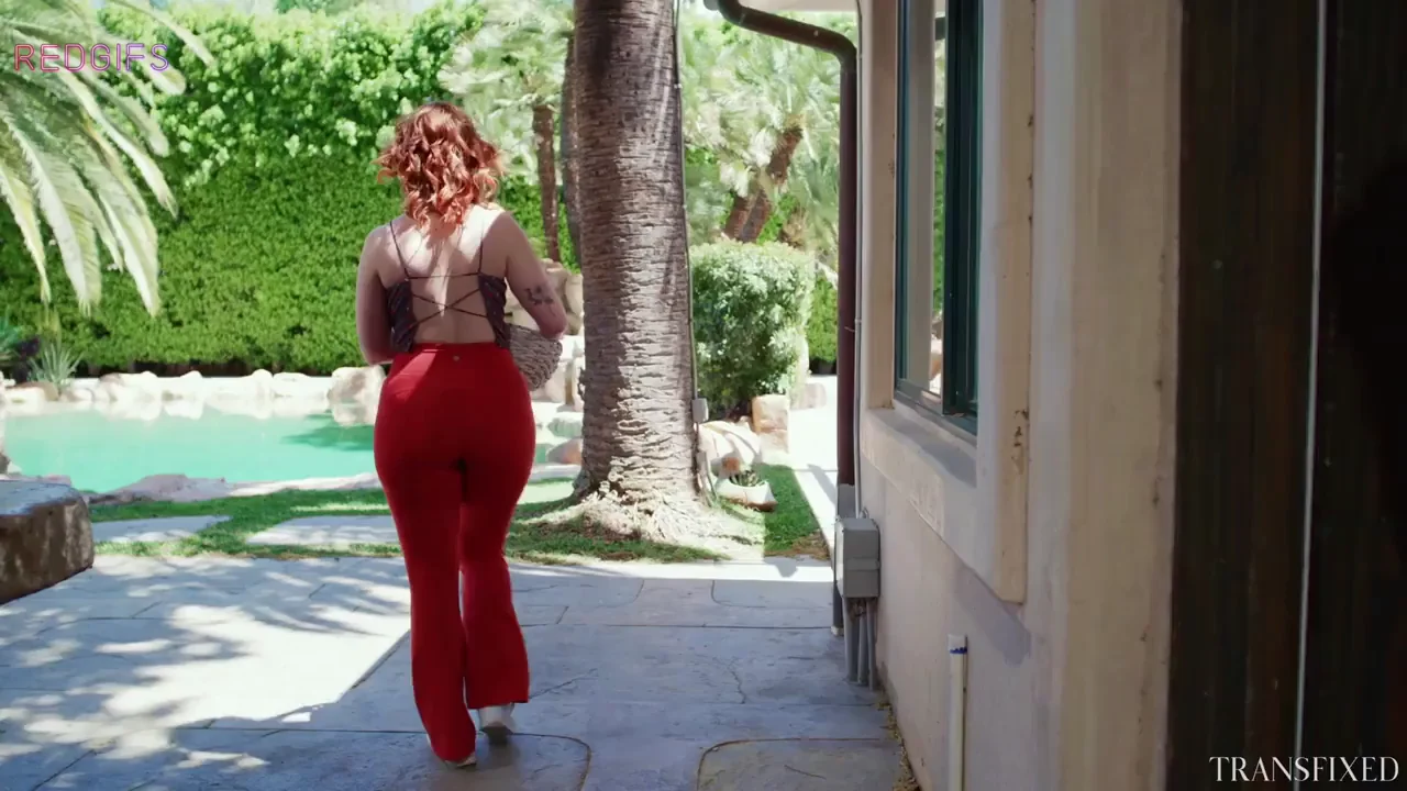 Nudist TS Neighbor's Big Ass Temptation & Sloppy Blowjob Tease