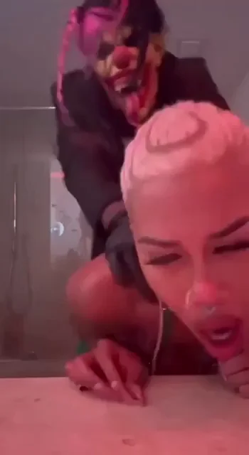 Rough Clown Mask Pounds Blonde Slut's Face 😈👹💦