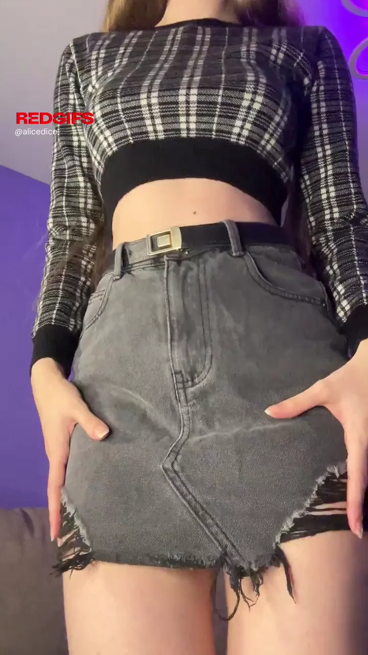 I like to show off my panties under my skirt