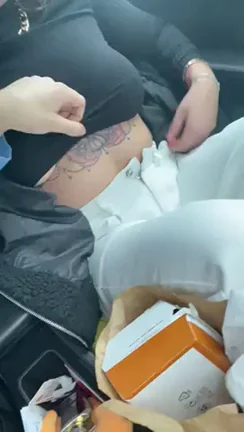 Post-Fast Food Car Park Tit Flash & Tease