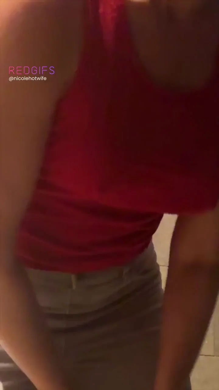 Hotel Nighttime Boob Flash Slut Sneaking for Cock