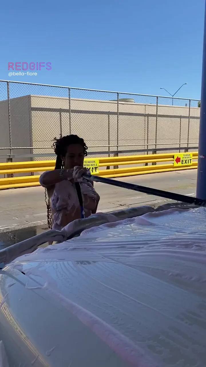 Getting all foamy at the car wash (sneaky)