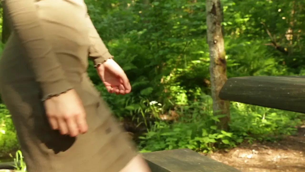 No Panties Tease in the Woods 🌳🍑💦