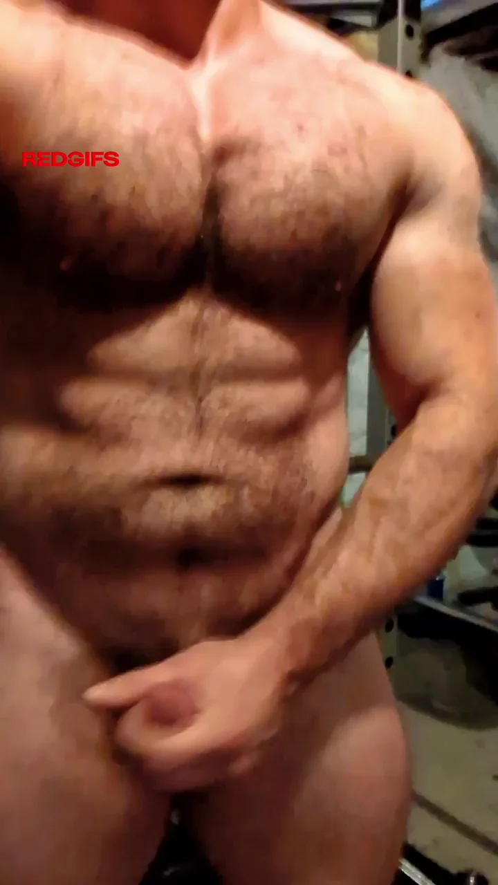 Sweaty Gym Beast Jerks His Thick Cock Post-Pump (32)