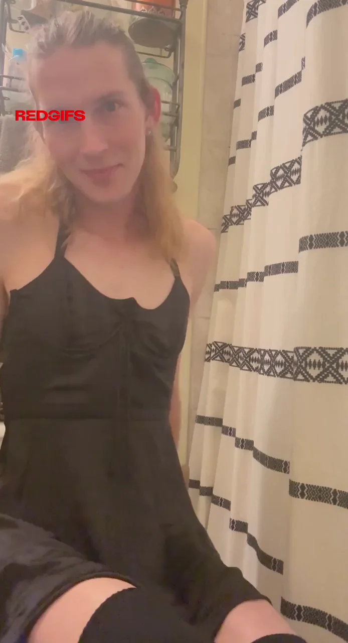 Watch This Petite Femboy Sissy Tease Her Big Dick Next 😈🍆💦