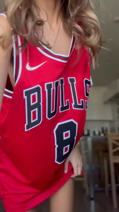 Bulls Jersey Tease: Dancing Naked Got Your Cock Hard? 🔥☺️