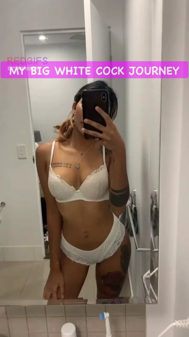 Big White Cock Only Bimbo's Journey Since 18 😇🍆💦