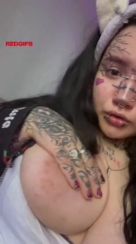 🔥 Big Tiddy Goth GF Breaks Rules with Massive Tits Tease 😈💦