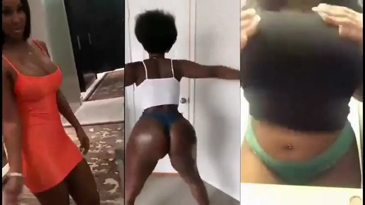 Ebony Booty Queen Twerks Her Massive Ass on Thick White Cock