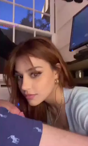 Enjoying his cock while he's playing