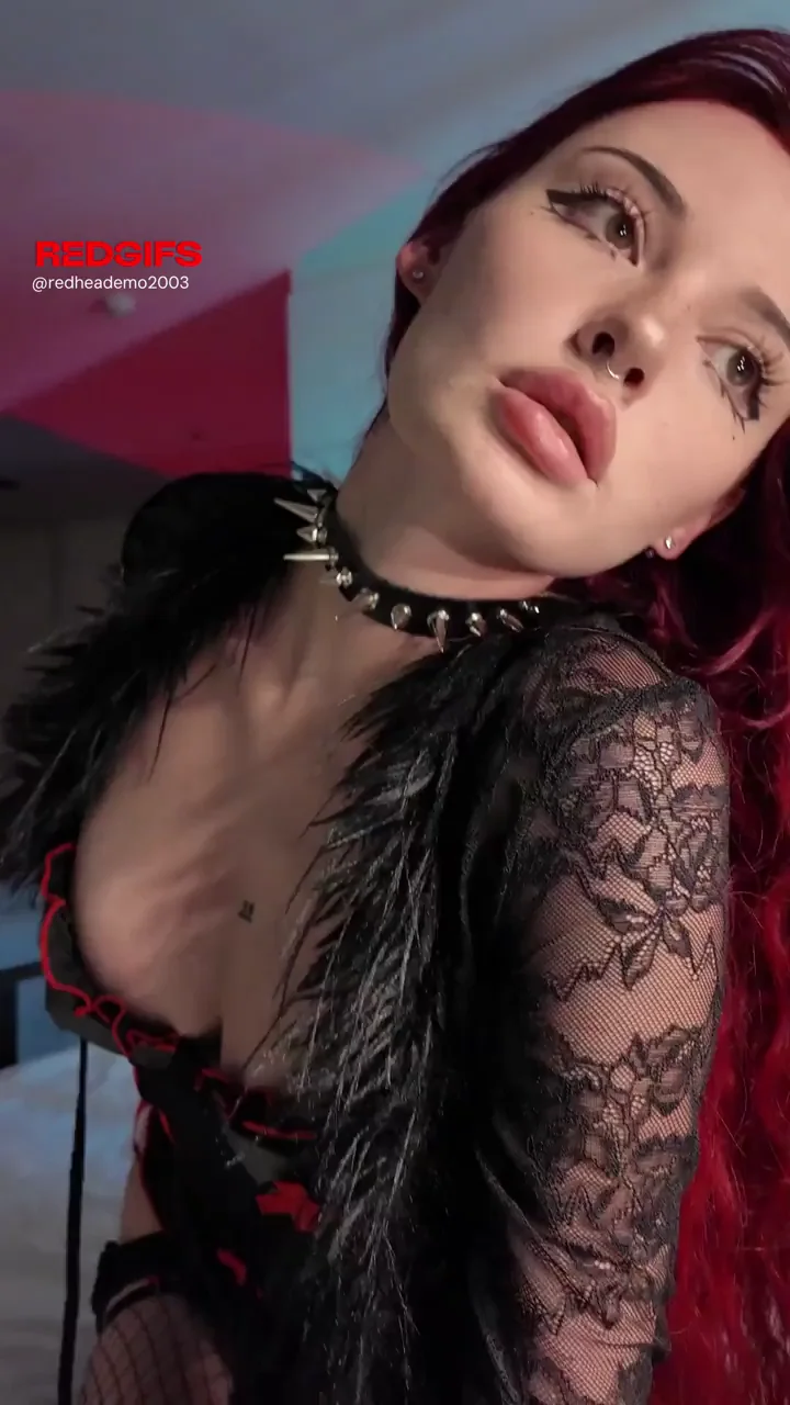 Redhead Slut's Collar Tames Her Wild Pussy No Leash Needed