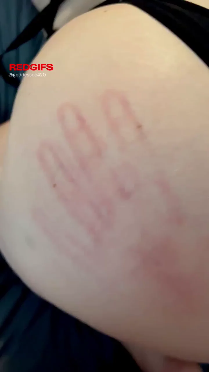 Spanked and covered in it