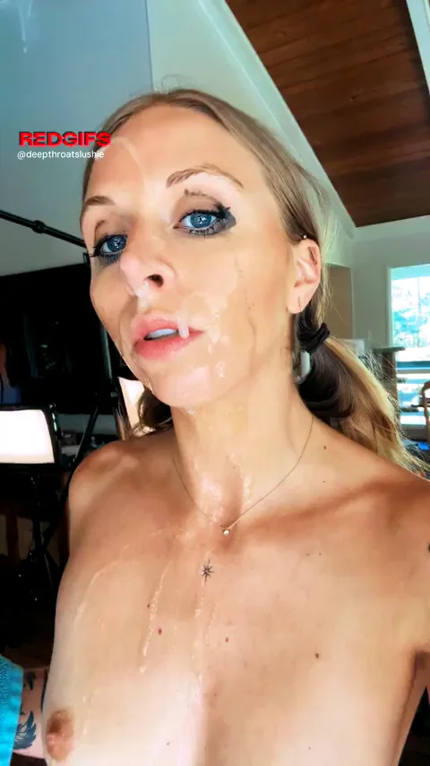 Messy little cum slut