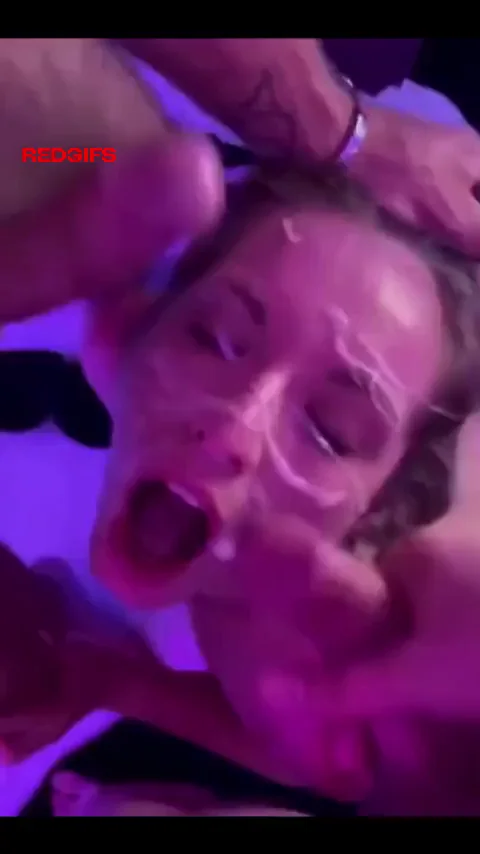 Cute club girl getting a facial