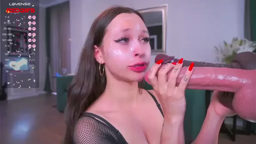 Bottomless Throat Slut Devours Massive Dildo 💦🍆😈