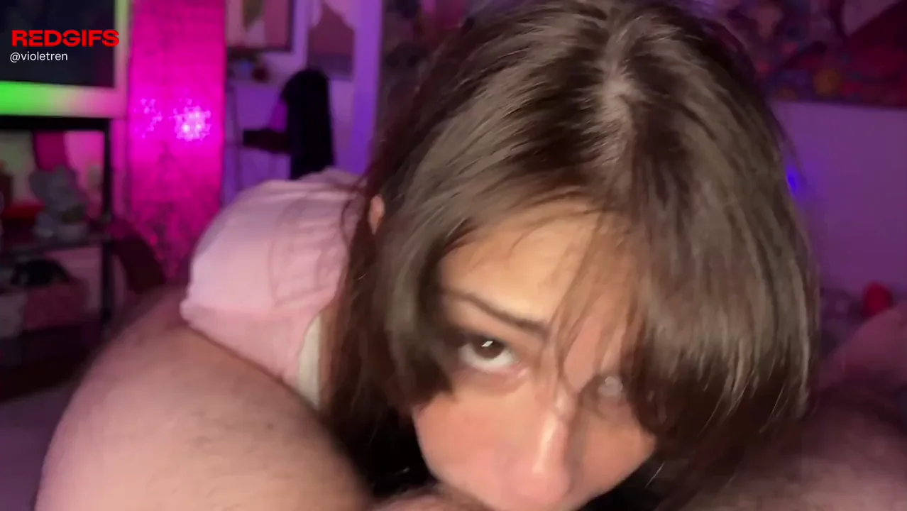 Fat Cock Stuffed Deep in Her Sloppy Throat 😈💦