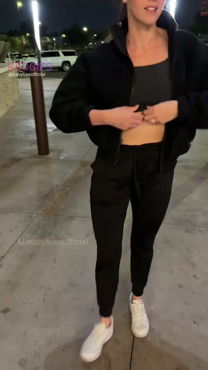 Naughty Date Night Flashing My Big Tits Outdoors