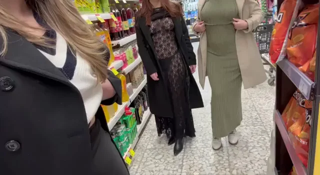 Grocery Store Sluts Bring Big Tit Reinforcements!
