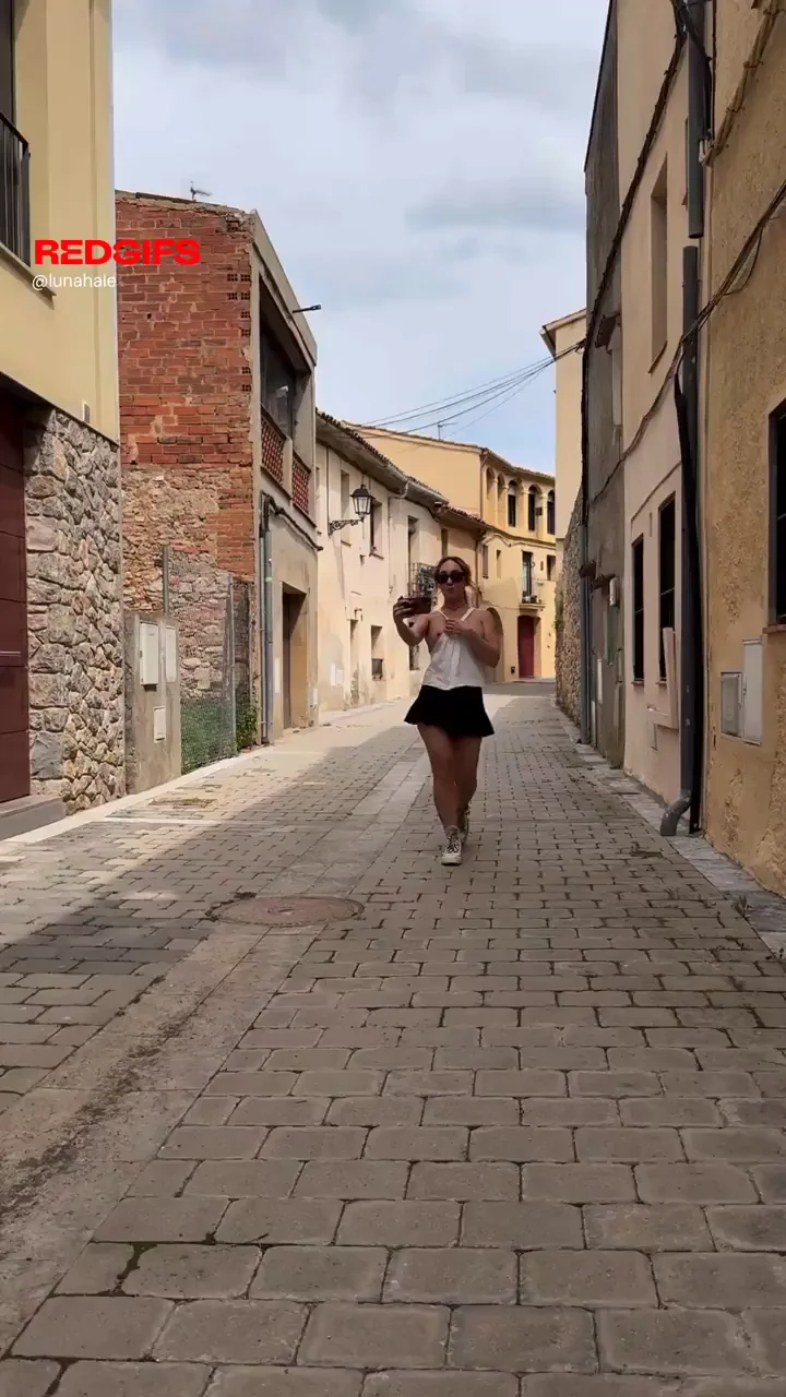 Old town charm, tits casually on display