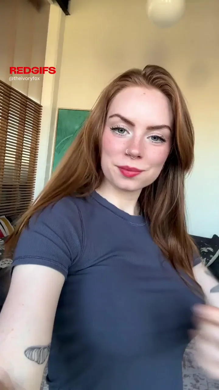 Dark Side Redhead Temptress: Pierced Tits Begging for Your Cum 😈💦