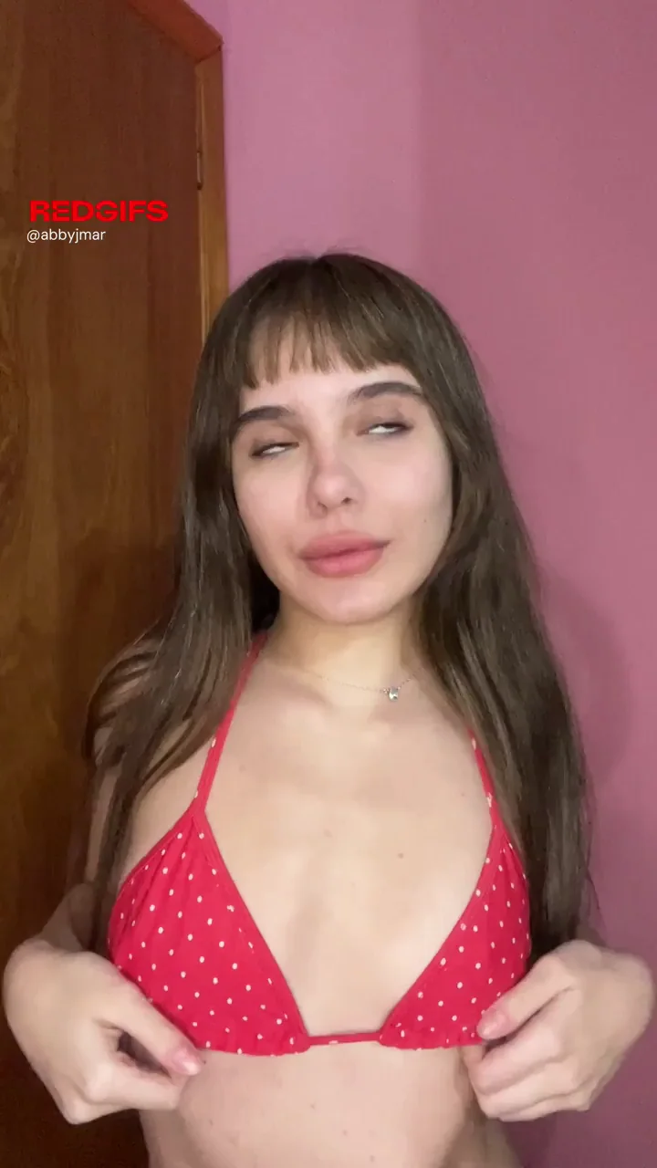 Petite 18yo Cutie Teases Her Tiny Body in Polka Dot Bikini 😈🍒