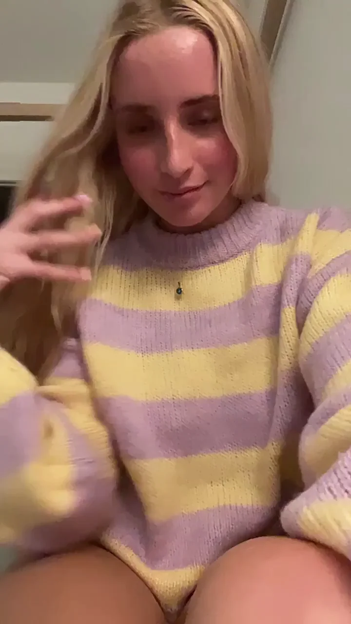 Blonde Teen Slut Begs for Your Hungry Mouth on Her Massive Tits