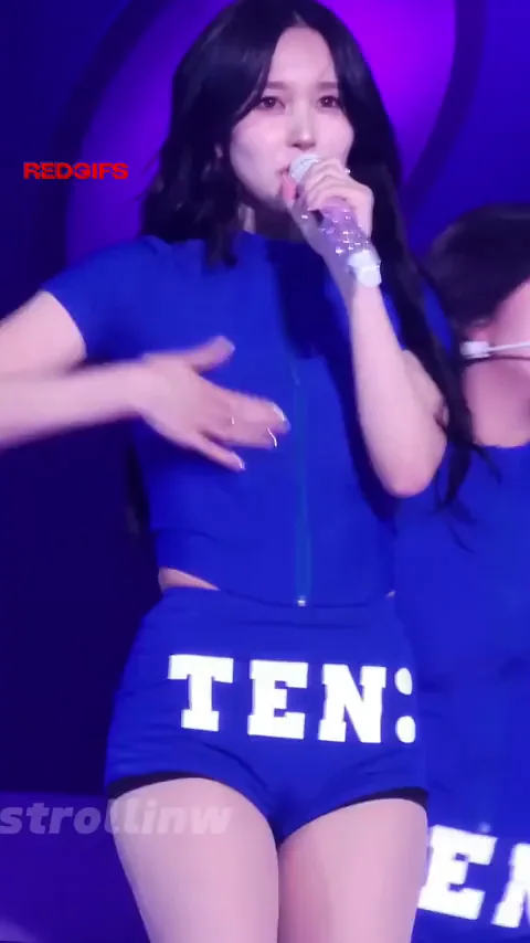 🔥 TWICE Mina's Tight Ass Tease in Blue Shorts 💙🍑