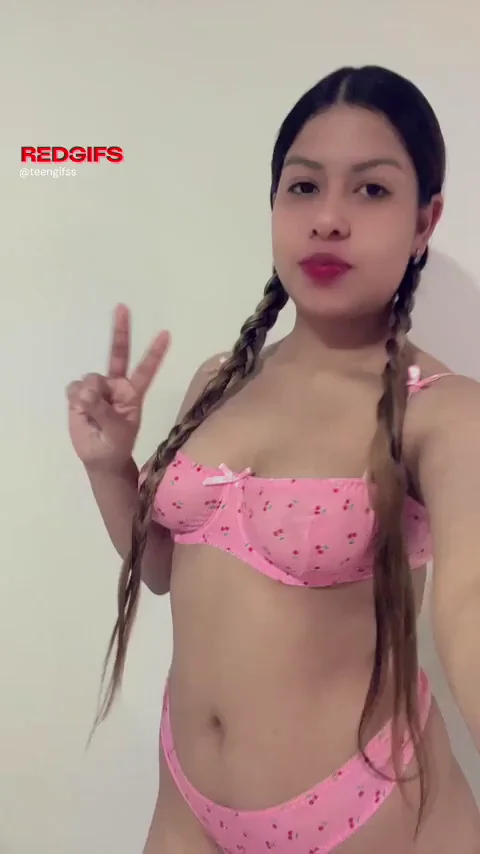 Innocent Pigtails, Slutty Pink Thong Tease