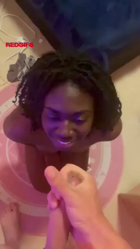 Beautiful ebony gets hosed down