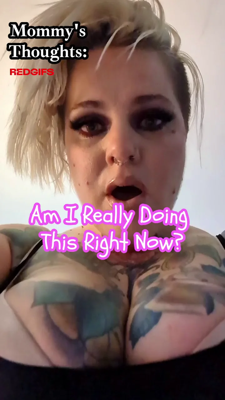 Tattooed Blonde MILF Mommy Rides Son's Huge Cock in Shock